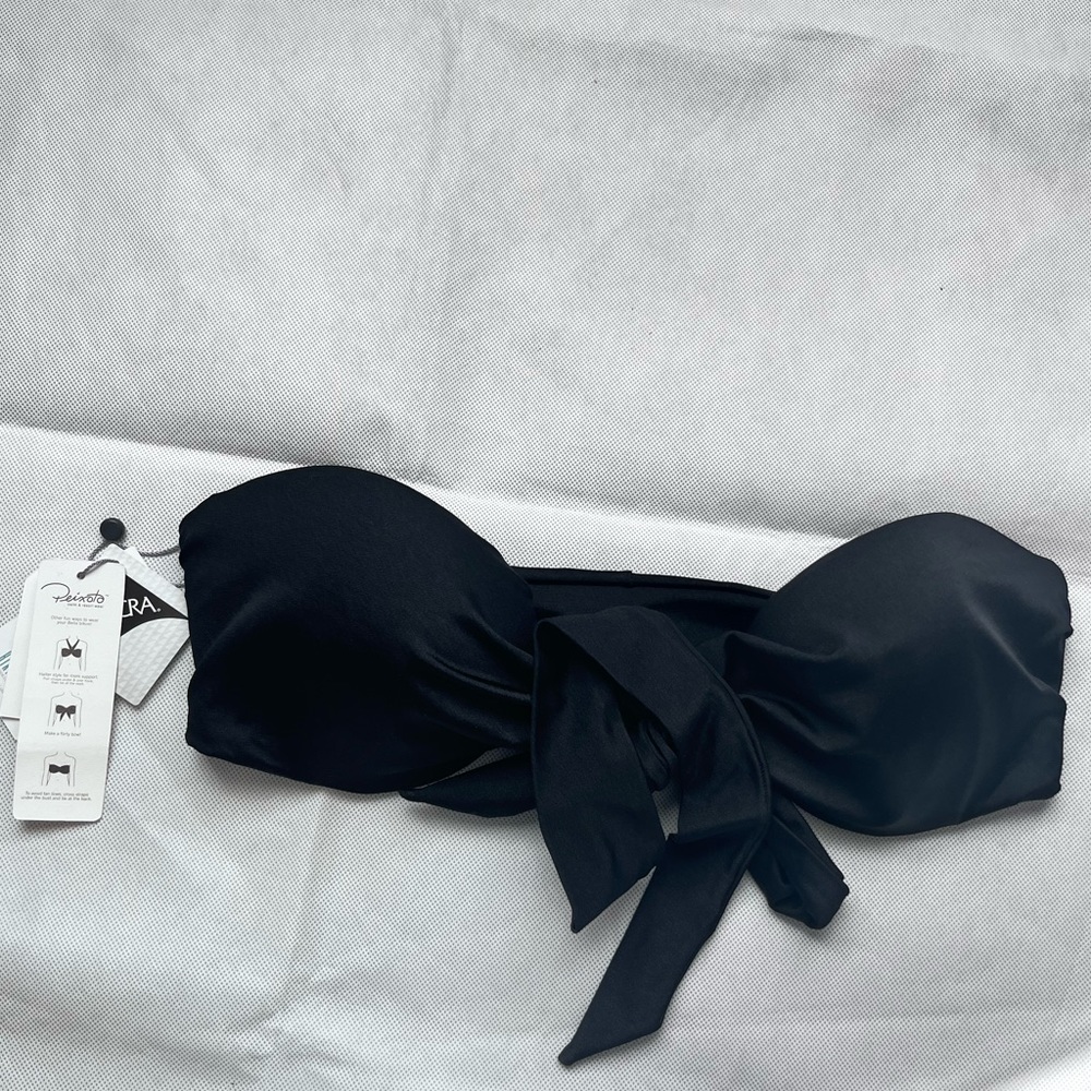 NWT Peixoto Bella Black Bikini Top Large